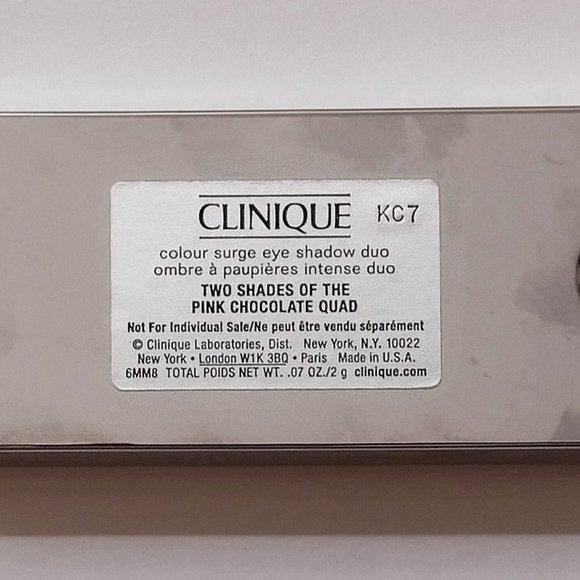 Clinique Colour Surge Eye Shadow Duo  2 Shades of the Pink Chocolate Quad .07 oz - Picture 2 of 4